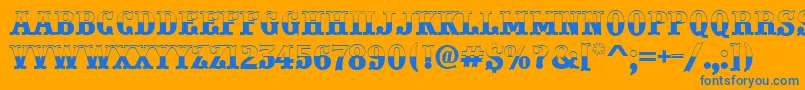 APresentumbw Font – Blue Fonts on Orange Background