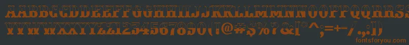 Шрифт APresentumbw – коричневые шрифты на чёрном фоне