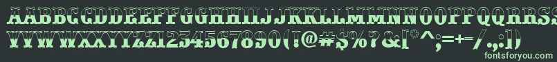 APresentumbw Font – Green Fonts on Black Background