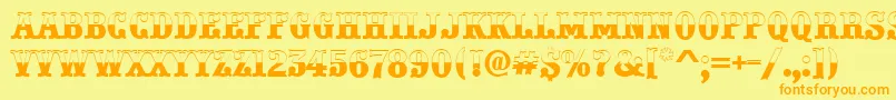 APresentumbw Font – Orange Fonts on Yellow Background