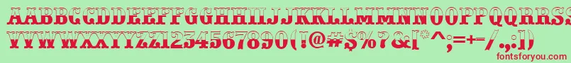 APresentumbw Font – Red Fonts on Green Background