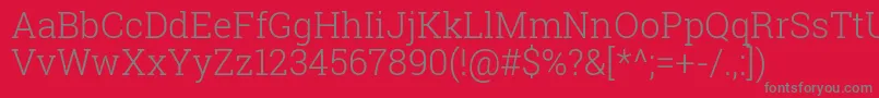 RobotoSlabLight Font – Gray Fonts on Red Background