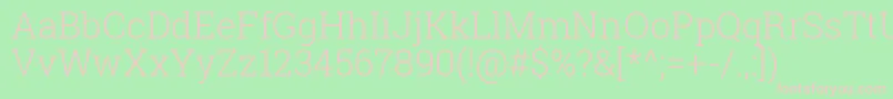 RobotoSlabLight Font – Pink Fonts on Green Background