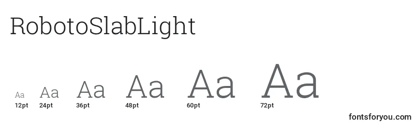 RobotoSlabLight Font Sizes