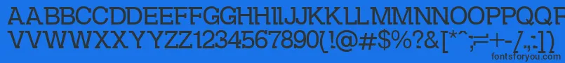 フォントKolovrat – 黒い文字の青い背景