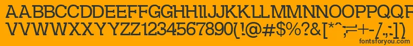 Kolovrat Font – Black Fonts on Orange Background