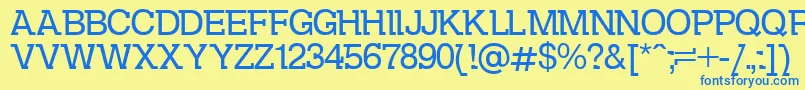 Kolovrat Font – Blue Fonts on Yellow Background