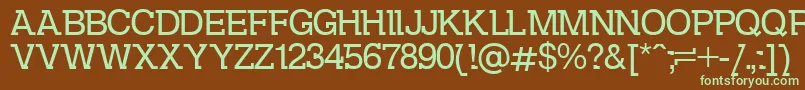 Kolovrat Font – Green Fonts on Brown Background