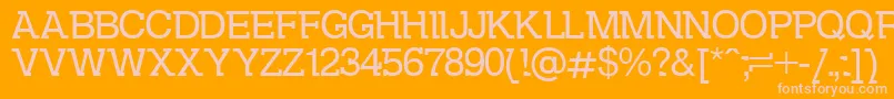 Kolovrat Font – Pink Fonts on Orange Background