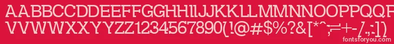 Kolovrat Font – Pink Fonts on Red Background