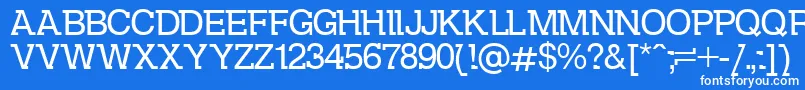 フォントKolovrat – 青い背景に白い文字