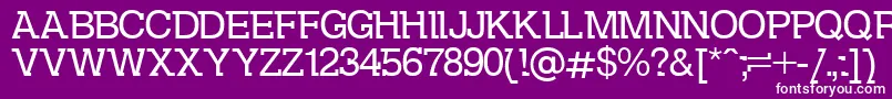 フォントKolovrat – 紫の背景に白い文字