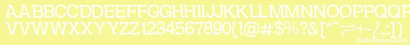 Kolovrat Font – White Fonts on Yellow Background