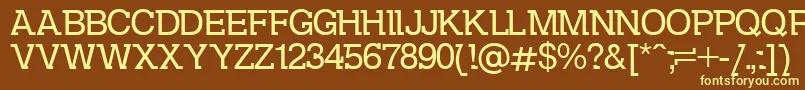 Kolovrat Font – Yellow Fonts on Brown Background