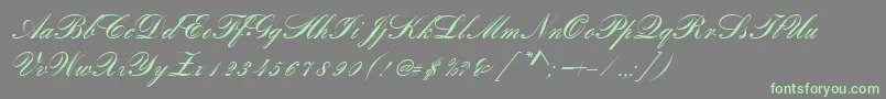 Шрифт RomanticaScript – зелёные шрифты на сером фоне