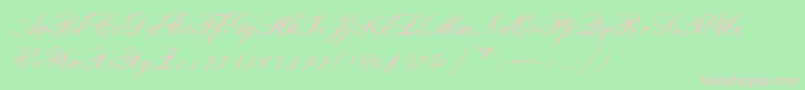 RomanticaScript Font – Pink Fonts on Green Background