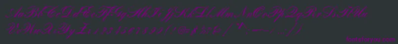 RomanticaScript Font – Purple Fonts on Black Background