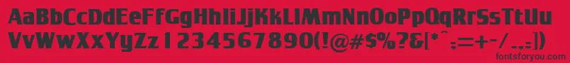 Tobago Font – Black Fonts on Red Background