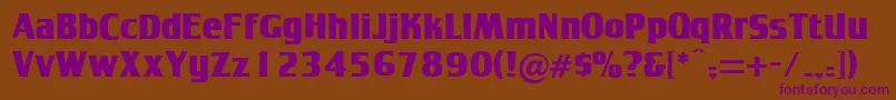 Tobago Font – Purple Fonts on Brown Background