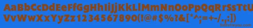 Шрифт FrascatiBold – коричневые шрифты на синем фоне