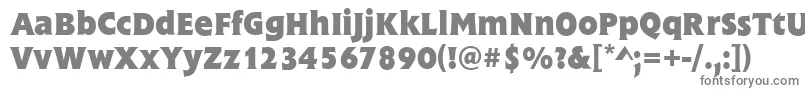 FrascatiBold-fontti – harmaat kirjasimet valkoisella taustalla