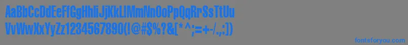 Cyrilliccompressed75 Font – Blue Fonts on Gray Background