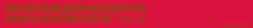 Cyrilliccompressed75 Font – Brown Fonts on Red Background
