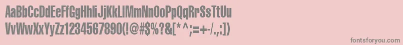 Cyrilliccompressed75 Font – Gray Fonts on Pink Background