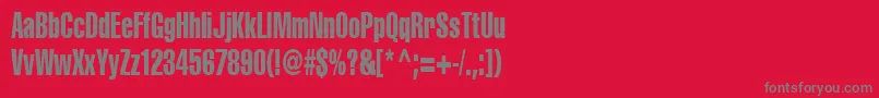 Cyrilliccompressed75 Font – Gray Fonts on Red Background