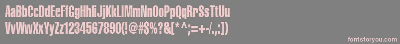 Cyrilliccompressed75 Font – Pink Fonts on Gray Background