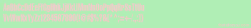 Cyrilliccompressed75 Font – Pink Fonts on Green Background
