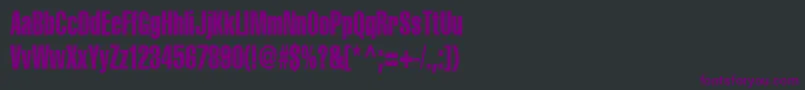 Cyrilliccompressed75 Font – Purple Fonts on Black Background