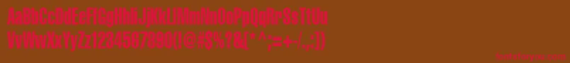 Cyrilliccompressed75 Font – Red Fonts on Brown Background