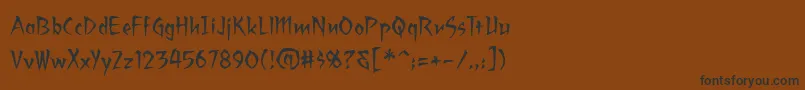 Ragingredlotus Font – Black Fonts on Brown Background