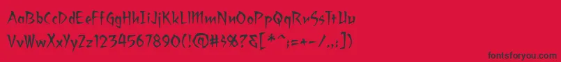 Police Ragingredlotus – polices noires sur fond rouge