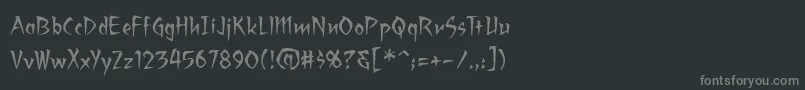 Ragingredlotus Font – Gray Fonts on Black Background