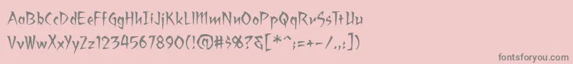 フォントRagingredlotus – ピンクの背景に灰色の文字
