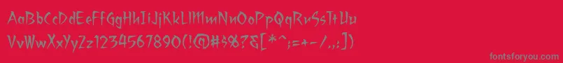 Ragingredlotus Font – Gray Fonts on Red Background