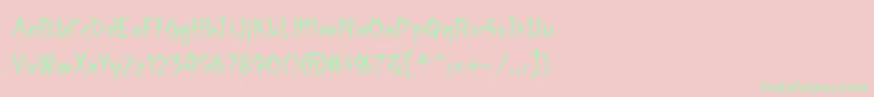 Ragingredlotus Font – Green Fonts on Pink Background