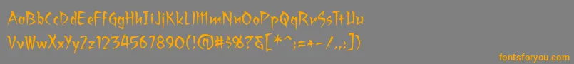 Czcionka Ragingredlotus – pomarańczowe czcionki na szarym tle