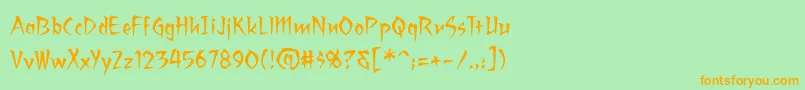 Ragingredlotus Font – Orange Fonts on Green Background