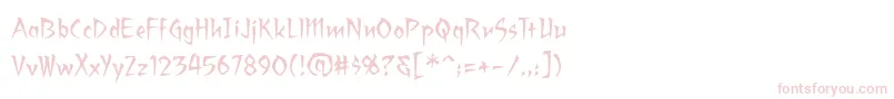 Ragingredlotus-Schriftart – Rosa Schriften auf weißem Hintergrund