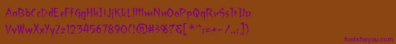 Ragingredlotus Font – Purple Fonts on Brown Background