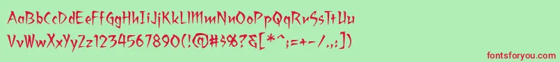 Ragingredlotus-fontti – punaiset fontit vihreällä taustalla