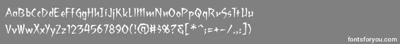 フォントRagingredlotus – 灰色の背景に白い文字
