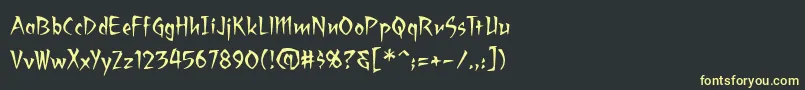 Ragingredlotus Font – Yellow Fonts on Black Background
