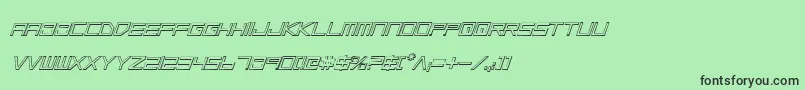 フォントLgsoi – 緑の背景に黒い文字