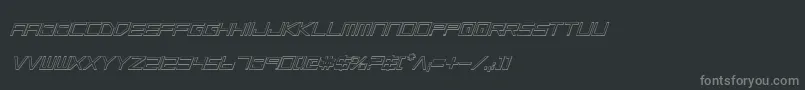 Czcionka Lgsoi – szare czcionki na czarnym tle