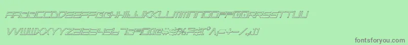 フォントLgsoi – 緑の背景に灰色の文字