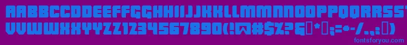 LowriderBb Font – Blue Fonts on Purple Background